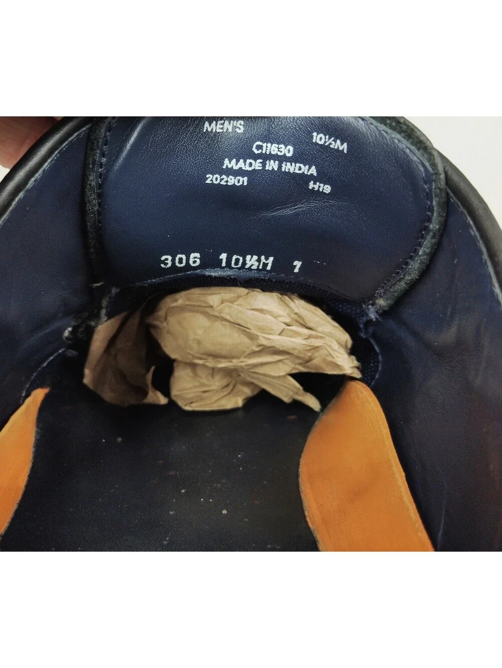 Cole Haan C11630 Lenox Hill Men's 10.5 M Black Leather Cap Toe Dress Shoes